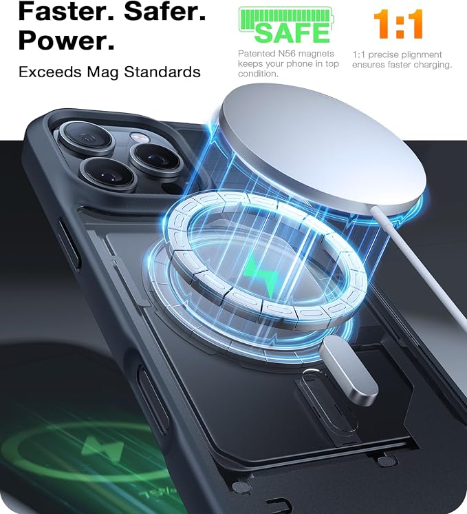 TORRAS Ostand 10,000mAh QI2 Magnetic Battery Pack with Stand & Magnetic Case — Buy Together to Save 15%