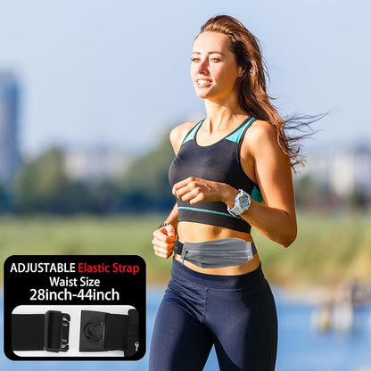 Slim Running Belt for Men Women,Runners Fanny Pack Waist Phone Holder for women, Pouch Waist Bag for Workout Jogging