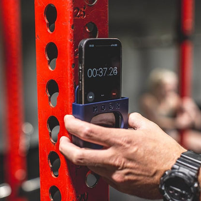 Spotter™ - Gym Phone Mount Magnetic Universal Fit (Black) | Magnetic Phone Holder Gym | Phone Holder for Gym Workout