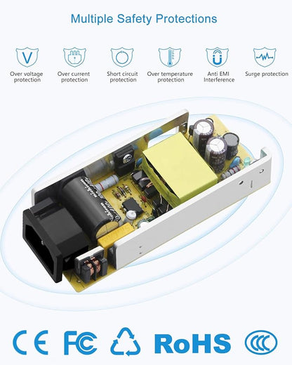ALITOVE 24 Volt Power Supply DC 24V 3A 72W AC Power Adapter 100-240v 50-60hz AC to DC Converter 3amp Transformer with 5.5x2.1mm DC Output Jack for LED Light 3D Printer CCTV Camera System