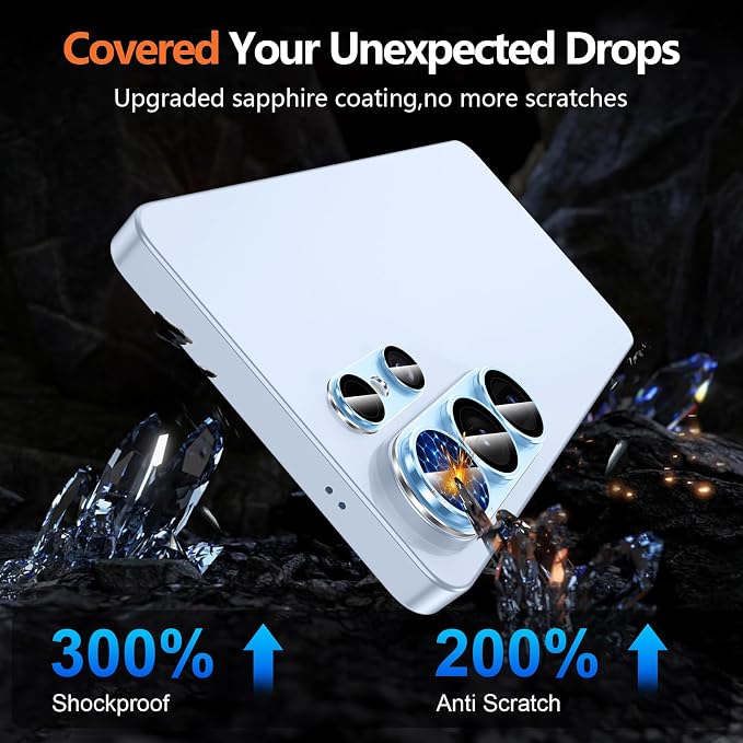 for Samsung Galaxy S26 Ultra Camera Lens Protector, Electroplated Matte Back with 9H Tempered Glass Lens Protector, [Strong Adsorption] [Case-Friendly] Metal Ring HD Clear Lens Cover, Blue