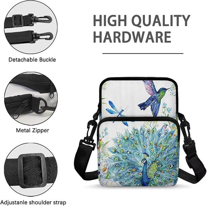 Men's Crossbody Bag, Small Cell Phone Wallet, Women's Shoulder Handbag, Travel Gym Bag