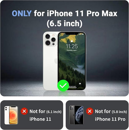 jaroco Magnetic for iPhone 11 Pro Max Case, [Compatible with MagSafe][Military Grade Drop Protection][Heavy Duty Protection][Non-Slip][Shockproof] 2-Layer Durable Bumper Phone Case 6.5''-Army Green