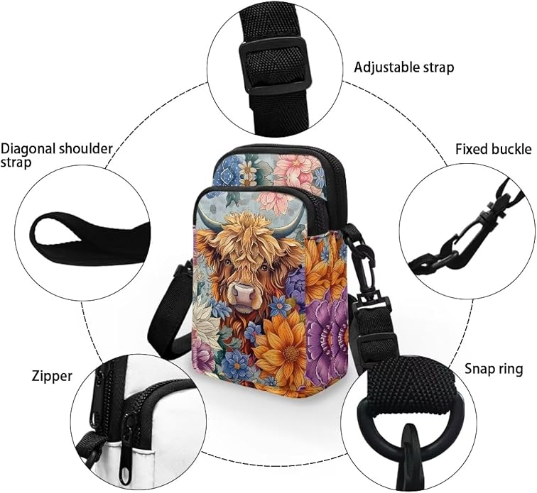 DISNIMO Small Crossbody Bags for Women Trendy Cross Body Cell Phone Shoulder Bags Purses with Adjustable Strap