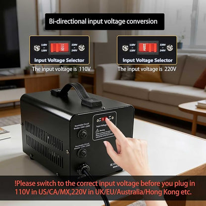 Yinleader 2000W PRO 110V to 220V Voltage Converter Step Up/Down Transformer | 110-120V/220-240V for 220/230/240V Global Appliances use in US