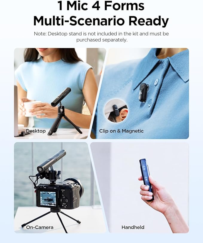 BOYA Magic USB-C Wireless Lavalier Microphone, 30Hrs Battery,328FT Los Range, Safety Track&Limiter, Ai Noise Reduction Type-C Wireless Lapel Mini Mic for Android iPhone 17/16 Audio Video Live YouTube