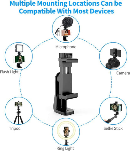 Owine Universal Dual Cell Phone Tripod Mount Adapter Premium Smartphone Clamp, Compatible with iPhone,Samsung Galaxy,Note,Lg,All Smartphones Perfectly.Connects to Tripod, Monopod, Selfie Stick