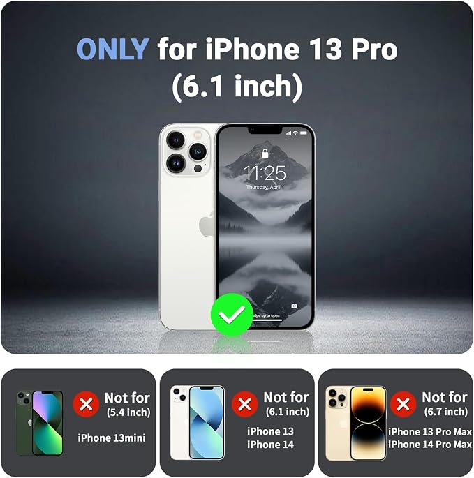 jaroco Magnetic for iPhone 13 Pro Case, [Compatible with MagSafe][Military Grade Drop Protection][Heavy Duty Protection][Non-Slip][Shockproof] 2-Layer Durable Bumper Phone Case 6.1''-Gray
