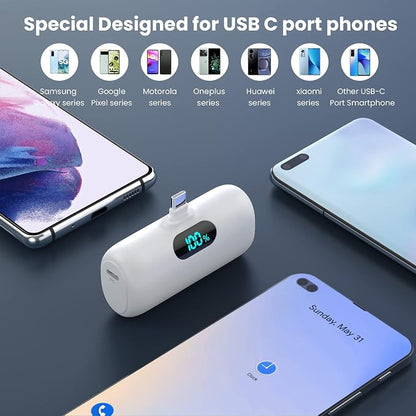 [2 Pack]Small Portable Charger for iPhone 17/16/15 Series,5000mAh 3A PD USB C Power Bank, Mini Travel Essentials Battery Pack for iPhone 17/17 Pro/16/16 Plus/16 Pro/15 Pro Max,Samsung,Android/LG etc