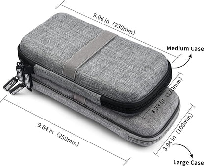 SKYNEW Powerbank Hard Drive Case Compatible with Anker Power Core 26800mAh/ PowerCore +26800mAh, RAV Power 26800/20100/20000mAh, ROMOSS 30000mAh, Miady 10000/15000mAh (Medium-Light Grey)