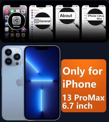 FNTCASE for iPhone 13 Pro Max Case: [Compatible with Magsafe] Translucent Matte Cases with [Screen Protector] Military Grade Shockproof Protective Phone Cover - Black