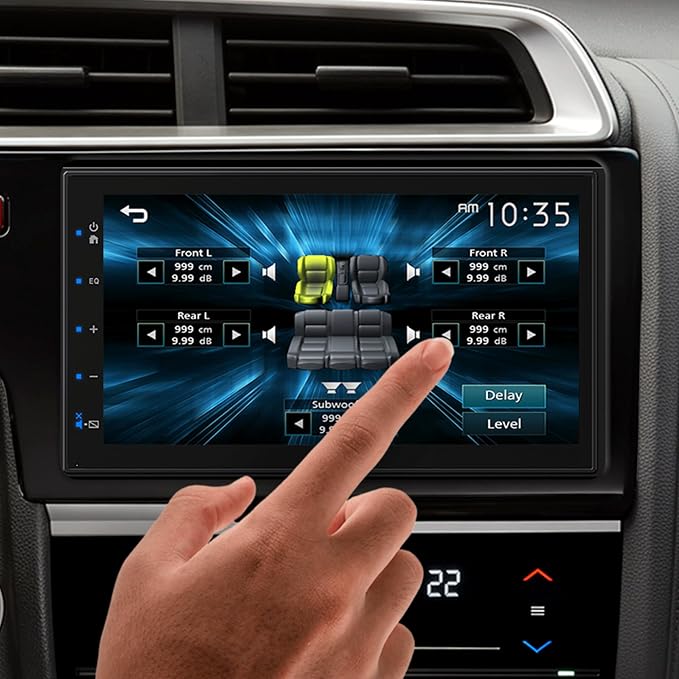 JVC KW-M180BT Bluetooth Car Stereo Receiver with USB Port – 6.75" Touchscreen Display - AM/FM Radio - MP3 Player Double DIN – 13-Band EQ