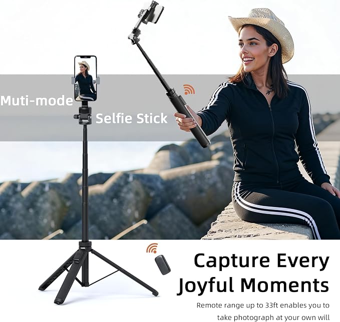 70" Tripod for Action Camera Extendable Selfie Stick Tripod for GoPro Max2/ Hero13/12/11/10 DJI OSMO Pocket 3 & Action 6/5 pro/4, Insta360 X5/X4