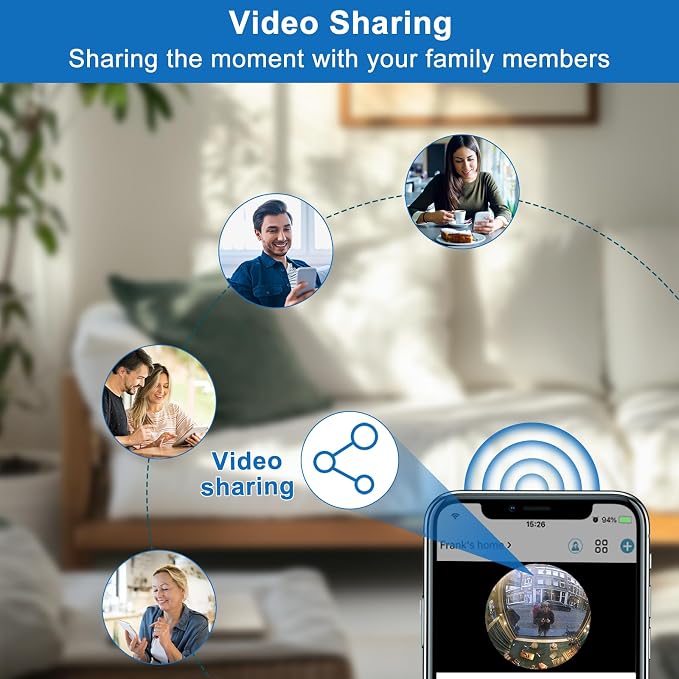Doorbell Camera Wireless, Head-to-Toe Video - No Subscription Required,2K HD Live View, Two-Way Talk,Smart Video Doorbell with Chime,Battery Powered,Motion Alerts,Works with Alexa &Google(2.4G WiFi)