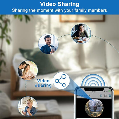 Doorbell Camera Wireless, Head-to-Toe Video - No Subscription Required,2K HD Live View, Two-Way Talk,Smart Video Doorbell with Chime,Battery Powered,Motion Alerts,Works with Alexa &Google(2.4G WiFi)