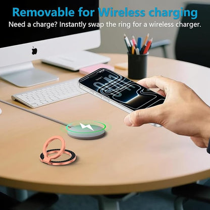 Magnetic Phone Ring Grip for MagSafe, Dual-Sided Magnetic Phone Ring Holder Mag Safe Grip Stand with Kickstand for iPhone 17e 17 16 15 14 13 Pro Max Plus Samsung Galaxy S26 Ultra S25 FE S25 S24 Ultra