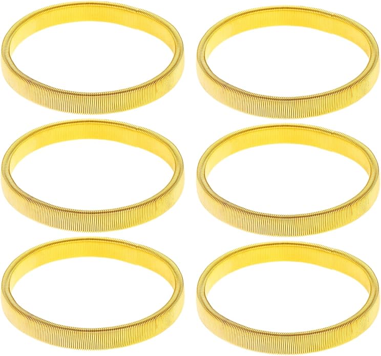 COLORFUL BLING 2-6pcs Metal Arm Band Adjustable Anti-Slip Bracelet Shirt Sleeve Holders Wrap Bangle Garters Stretch Armbands Set Gift