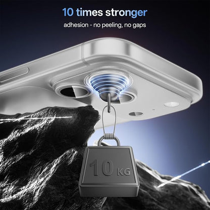 Camera Lens Protector for iPhone 17 Pro Max-Single Piece,Ultra Thin Aluminum Alloy Frame,9H Dual-Strength Glass with 99% AR Light Transmittance,Case Friendly, Silver