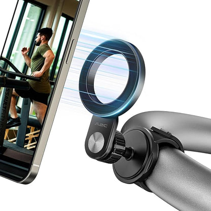 A2C Phone Holder for Peloton Bike, Stroller Phone Holder with Strong Magnets, Rotatable & Foldable Magnetic Phone Mount for Shopping Cart, Treadmill, Exercise Bike, Compatible with iPhone & Android