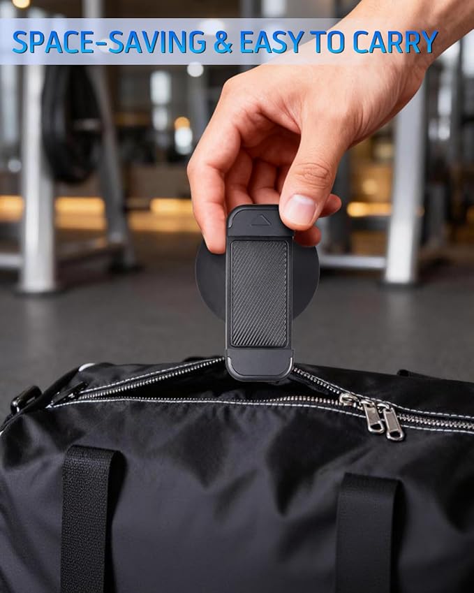 SH Magnetic Phone Holder for Gym, Portable Magnetic Phone Mount with Super Strong Magnetic Base, 360° Adjustable Metal Arm for Car Tractor Boat, Compatible with iPhone and All 4-7 Inch Smartphones