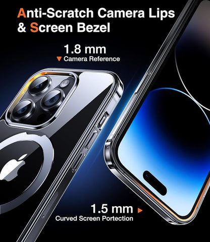 Chicfun Magnetic Stand for iPhone 13 Pro Case, Compatible with MagSafe iPhone 13 Pro Phone Case + Invisible Stand + NO.1 Military Shockproof Protective iPhone 13pro Cover, Full Clear