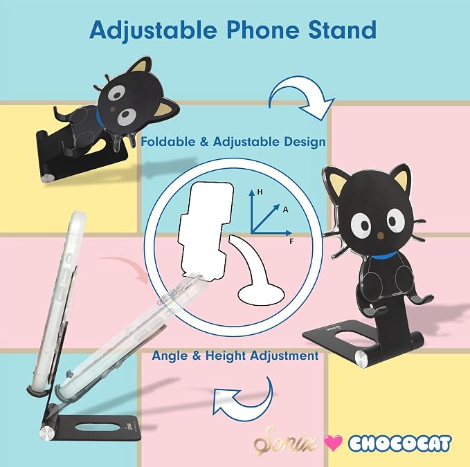 Sonix x Sanrio Character Phone Stand | Adjustable Cell Phone Holder, Desk Stand, Dock | Chococat Cat
