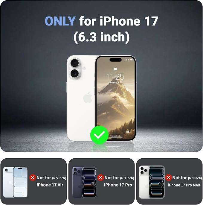 jaroco Magnetic for iPhone 17 Case, [Compatible with MagSafe][Military Grade Drop Protection][Heavy Duty Protection][Non-Slip][Shockproof] 2-Layer Durable Bumper Phone Case 6.3''-Antique White