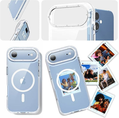 3 in 1 for iPhone Air Case Clear Bumper,Fits MagSafe, Yellowing-Resistant Acrylic Back, Shockproof Guard Corners, Military-Grade Protection for Phone Cover 6.5 inch
