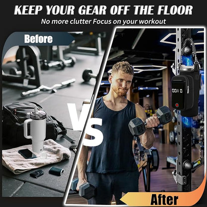 Magnetic Gym Bag for Men Women, Water Bottle Carrier Holder with Strap for Stanley, Small Bag Accessories pouch with N52