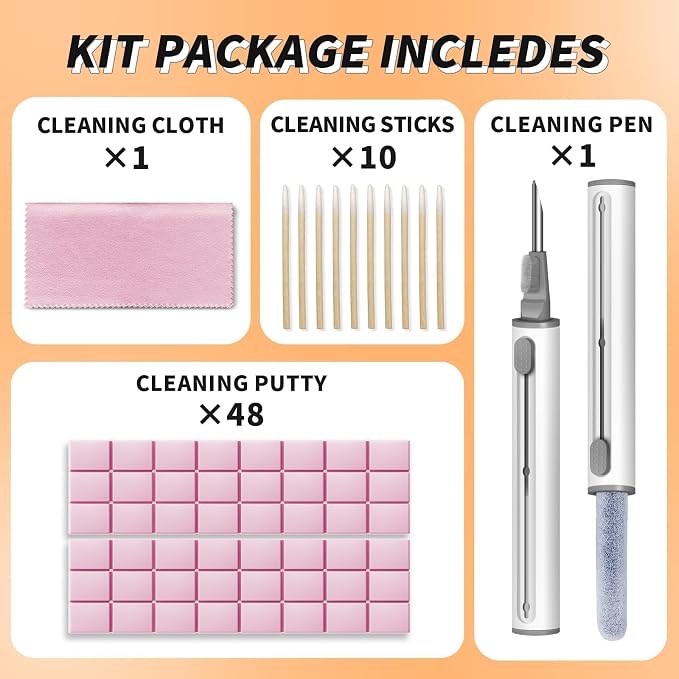 Cleaning Putty,Phone Cleaning Kit with Clean Pen, Remove Ear Wax&Dirt&Gunk from Device's Small Crevices, for AirPod Cleaner Kit for Airpods Charging Case/Headphones/Electronics