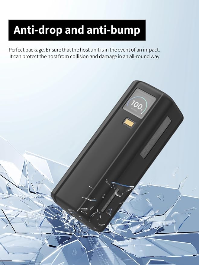 Case for Xiaomi 212W HyperCharge P03MI Power Bank 25000 mAh, Soft Silicone Protective Portable Scratch Shock Resistant with Lanyard，Black