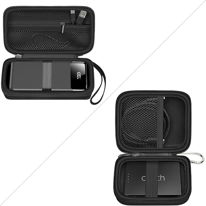 Portable Bank Charger Case for OHOVIV for SABANI for Charmast for VRURC for YILANS for CFIAI for LOVELEDI for RGVOTA for Miday for RONEGN for POIYTL for IAPOS Fast Charging Battery(Black)(2Packs)