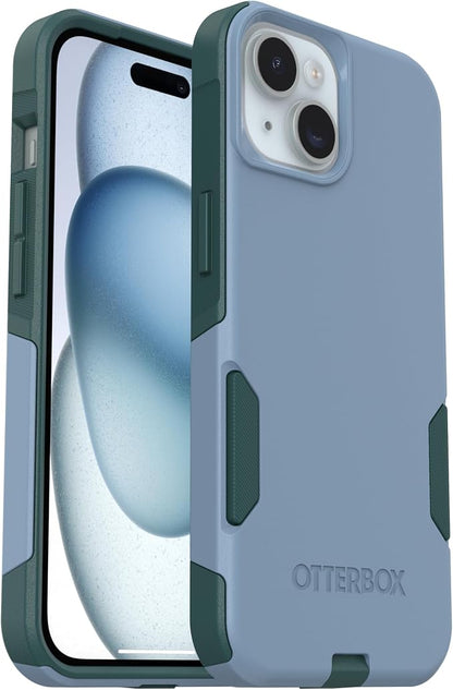 OtterBox iPhone 17e, iPhone 16e, iPhone 15, iPhone 14, & iPhone 13 Commuter Series Case - Twilight Bug (Blue & Green) - Slim & Tough - Pocket-Friendly - with Port Protection
