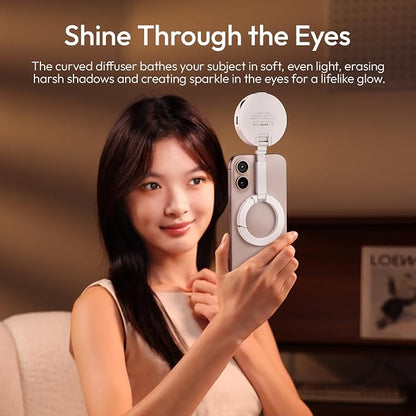ULANZI ML05 Phone Light, Dual-Sided Magnetic Cell Phone Selfie Lights for iPhone/Android, 9000K CRI≥97 360° Smartphone LED Beauty Ring Fill Light for Computer, Laptop, Webcam, Video Recording, Photo