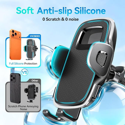 2026 New Car Vent Phone Holder [Thick Cases Friendly] Rotatable Universal Phone Mount for Your Car with Wide Clamp, Car Phone Holder Mount for iPhone 17 Pro Max 15 14 13 Samsung S25