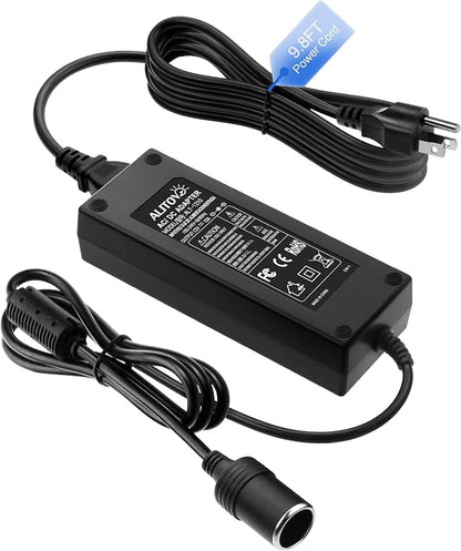 ALITOVE 110V to 12V Converter 12V 10A 13.5FT AC to DC Converter Car Cigarette Lighter Adapter to Wall Plug for Car Vacuum Cleaner,Portable Cooler Warmer,Air Pump and Other Car Devices Under 120W
