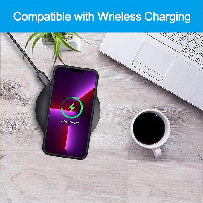 Battery Case for iPhone 13 Pro, Upgraded 10000mAh Battery Pack Rechargeable Charger Case with Carplay Wireless Charging Compatible for iPhone 13 Pro (6.1 inch) External Battery Charging Cover (Black)