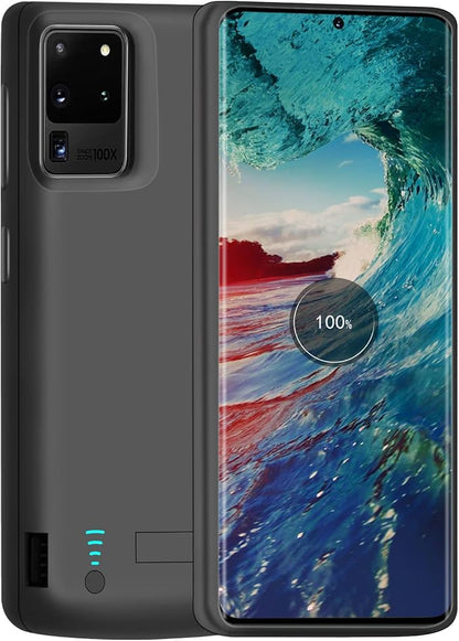 Battery Case for Samsung Galaxy S20 Ultra 5G, 6000mAh Rechargeable Extended Battery Charging Charger Case, Add 100% Extra Juice, NOT Compatible with Note 20 Ultra (6.9 inch)