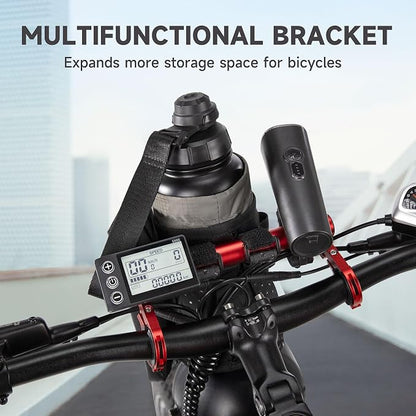 Bike Water Bottle Holder with Mount | Fits Motorcycles, Strollers, Scooters, Wheelchairs | Waterproof Phone Bag | Mount Support More Bike Devices | Holds 3.6in Diameter Bottles (2Black)