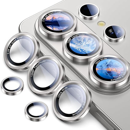 Uyiton for Samsung Galaxy S26 Ultra Camera Lens Protector - [Case-Friendly][Not Easy to Break][Ultra-Thin] Military-Grade Tempered Glass with Aluminum Metal Rear Camera Screen Cover - Grey