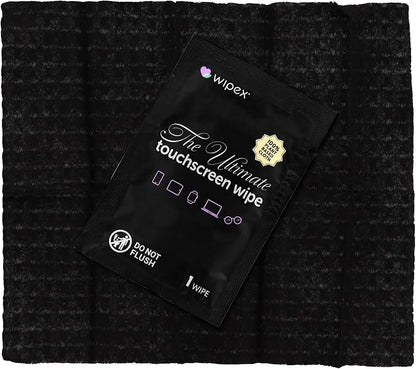 Wipex Screen Wipes for Electronics - 24 Individually Wrapped, Plant-Based Car Screen Cleaner and Computer Screen Wipes, Large Soft Phone Cloth (5.9"x4.92") - (2 Pack)