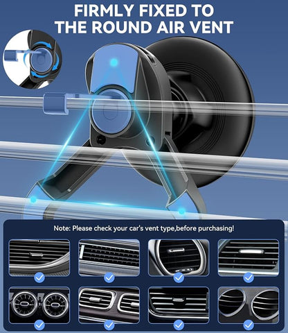 for Magsafe Car Phone Mount for Mercedes Benz A/B/C/E/V/G/Class & Audi A1/A3/A3, Air Vent Car Mount Magnetic Phone Holder Compatible with iPhone 17 Pro Max 16 15 14 13 12, Black