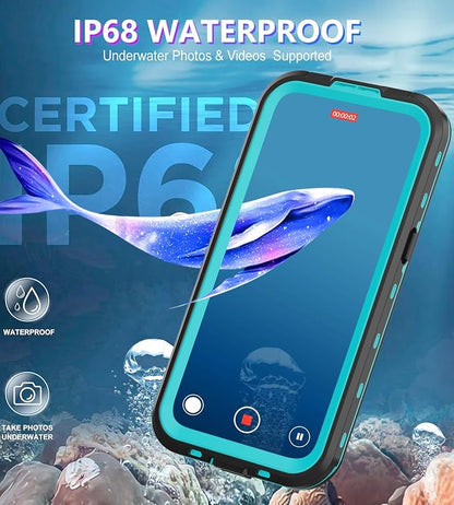 for iPhone 16e Case, Full Body Shockproof Cover with Screen Protector for iPhone 16e - Blue