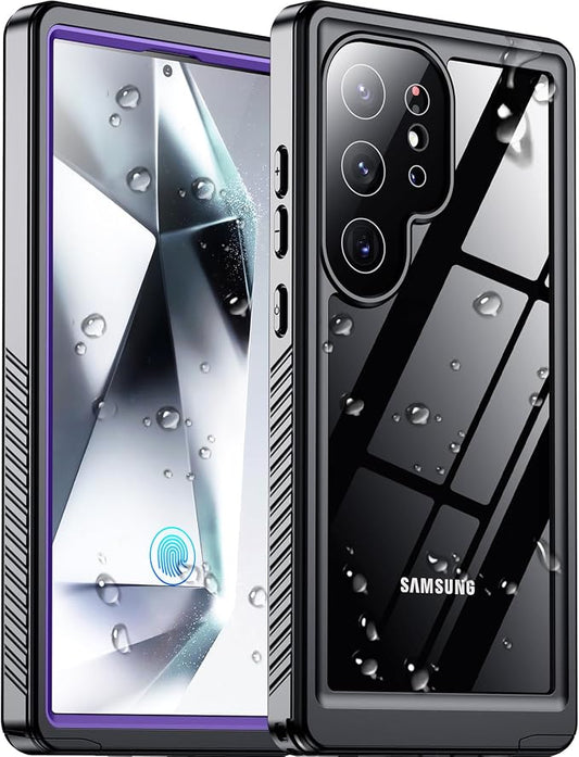 2025 New for Samsung Galaxy S24 Ultra Case Waterproof, [Built-in Camera & Screen Protector][Military Grade Shockproof][IP68 Underwater][Dustproof][Dropproof] Full Body Phone Case for S24 Ultra 6.8"