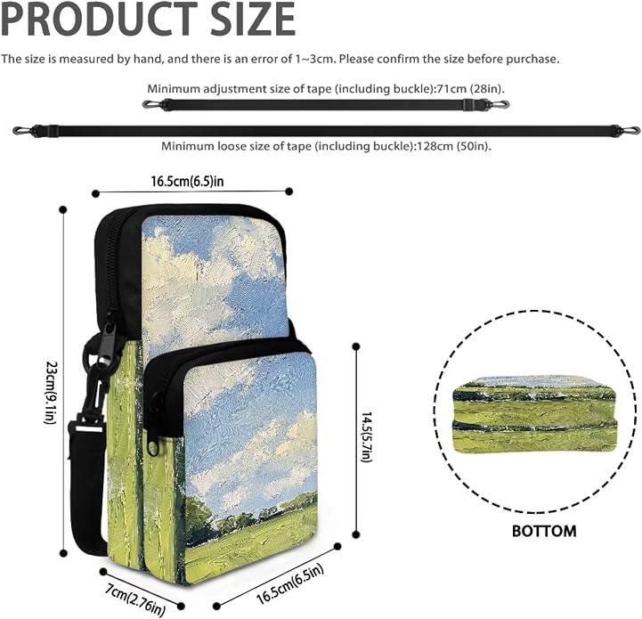 Men's Crossbody Bag, Small Cell Phone Wallet, Women's Shoulder Handbag, Travel Gym Bag