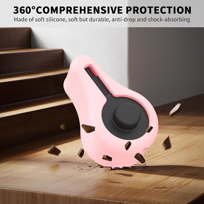 Silicone Charger Protector Cover for Oura Ring Gen3 Charger, Case Compatible with Oura Ring Charger Size 6/7/8/9/10/11/12/13,Charing Dock Station Holder for Oura Ring Gen3 Charger,Not Charger (Pink)