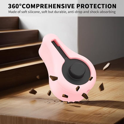 Silicone Charger Protector Cover for Oura Ring Gen3 Charger, Case Compatible with Oura Ring Charger Size 6/7/8/9/10/11/12/13,Charing Dock Station Holder for Oura Ring Gen3 Charger,Not Charger (Pink)
