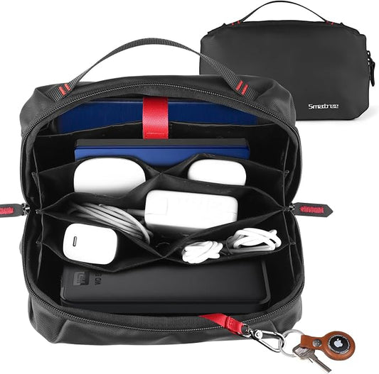Smatree Electronic Organizer Tech Pouch for MAC Mini/Magic Trackpad | For AirPods Pro 3/MagSafe Charge,MacBook Charger,USB Cables,Power Bank,Hard Drive,Travel Cords,For Adapter/Earphone and More