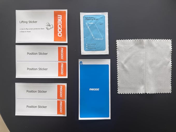 Megoo Screen Protector Installation Kit – Pro Toolkit for iPad & Tablet, Includes Lifting Stickers, Dust Removers, and Wipes – Bubble-Free Control System
