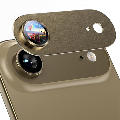 Uyiton Compatible with iPhone Air Camera Lens Protector - [Not Easy to Break][Strong Adsorption][Case-Friendly] Metal Tempered Glass Rear Camera Screen Cover - Brown